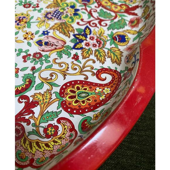 Set Vintage DAHER WARE Metal two 16" Platter 1 Elite 7” tray England Granny chic - Picture 4 of 10